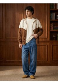 Sinsay - Bluza z krótkim rękawem z dzianiny terry - kremowy. Kolor: kremowy. Materiał: dzianina. Długość rękawa: krótki rękaw. Długość: krótkie #1