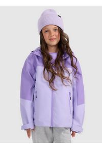 4f - 4F Kurtka przejściowa 3w1 membrana 5000 dziewczęca - fioletowa 140 (9-10 lat). Okazja: na co dzień. Kolor: fioletowy. Materiał: polar, materiał. Sezon: lato. Styl: casual #1