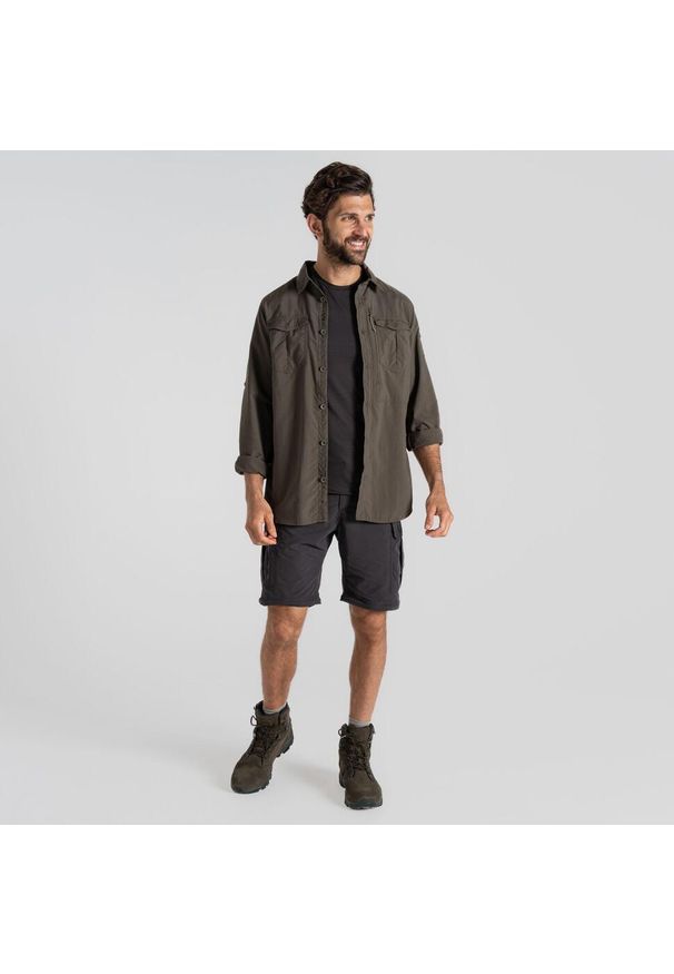 CRAGHOPPERS - Spodnie cargo konwertowalne Craghoppers NosiLife III. Kolor: wielokolorowy, szary, czarny. Sezon: lato. Sport: turystyka piesza