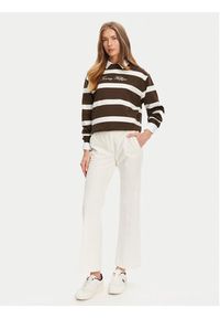 TOMMY HILFIGER - Tommy Hilfiger Bluza Script WW0WW45743 Brązowy Regular Fit. Kolor: brązowy. Materiał: bawełna #4