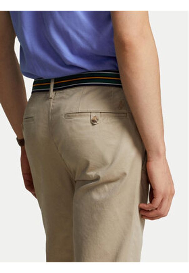 Polo Ralph Lauren Chinosy 710778778001 Beżowy Slim Fit. Kolor: beżowy. Materiał: bawełna