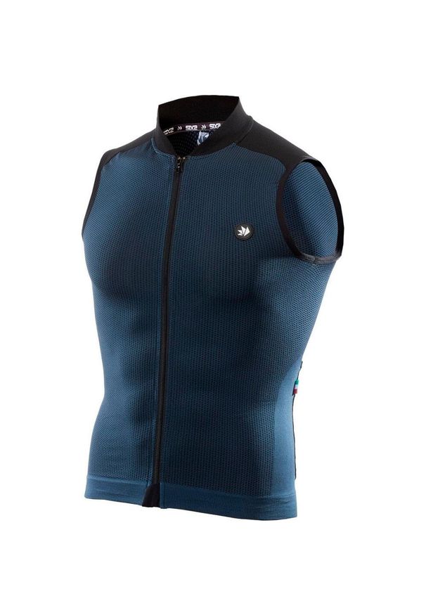 SIXS - Koszulka bez rękawów Sixs Clima 2 Avio. Kolor: niebieski, wielokolorowy, czarny. Długość rękawa: bez rękawów. Sport: kolarstwo