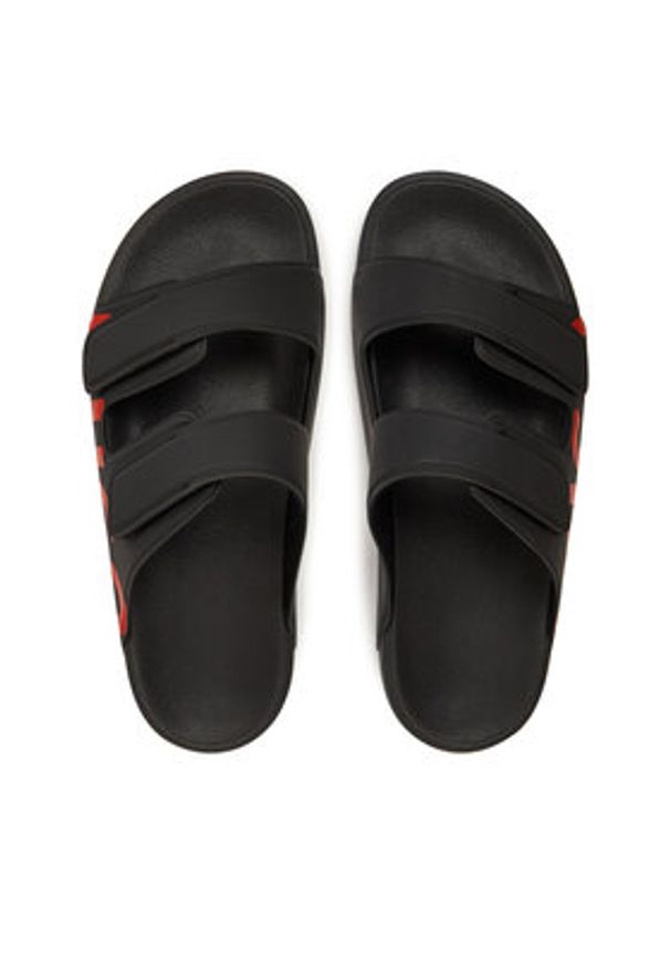 Hugo - HUGO Klapki Evander 50542042 Czarny. Kolor: czarny. Materiał: skóra