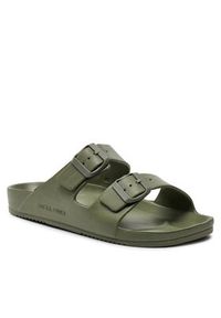 Jack & Jones - Jack&Jones Klapki Jfwcroxton 12204004 Khaki. Kolor: brązowy #6