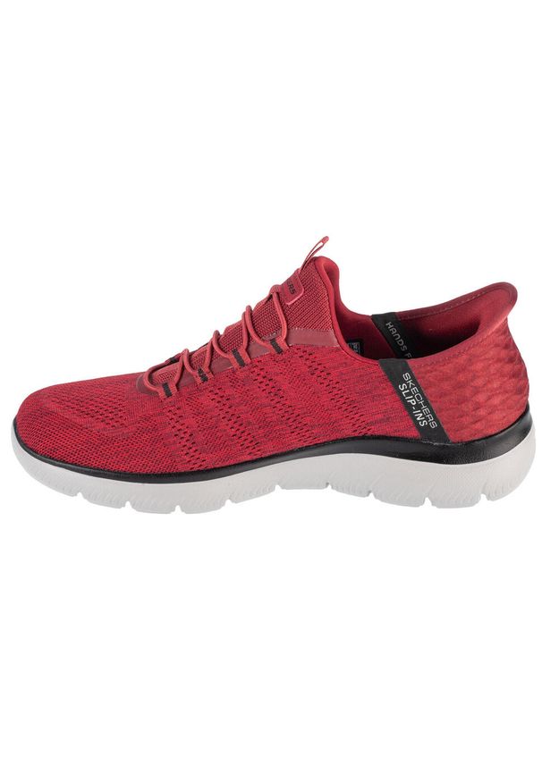 skechers - Tenisówki Skechers Model Summits - Key Pace Slip-ins Kolor Czerwony. Kolor: czerwony. Materiał: tkanina