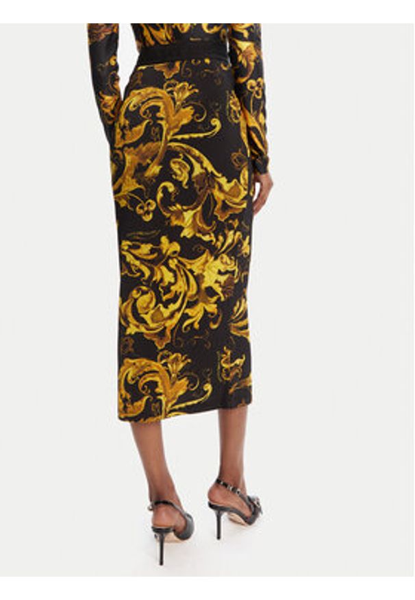 Versace Jeans Couture Spódnica ołówkowa 79HAE806 JS500 Czarny Slim Fit. Kolor: czarny. Materiał: wiskoza