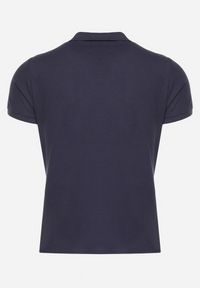 Born2be - Granatowy T-shirt Polo z Bawełną Fodelira. Okazja: na co dzień. Typ kołnierza: polo. Kolor: niebieski. Materiał: bawełna. Styl: klasyczny, elegancki, casual #5