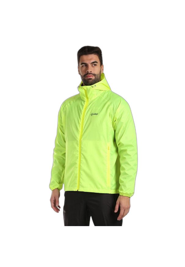 Kurtka wodoodporna Kilpi Jaluu. Kolor: żółty. Sport: turystyka piesza