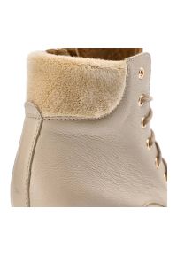 Szare Botki Lemar Ocieplane Skórzane Buty Na Obcasie. Okazja: do pracy. Kolor: szary. Materiał: skóra. Obcas: na obcasie. Styl: elegancki. Wysokość obcasa: średni #5