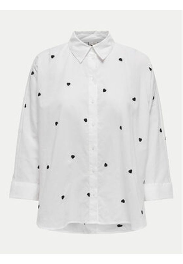 only - ONLY Koszula 15283743 Biały Box Fit. Kolor: biały. Materiał: bawełna