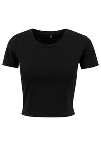 BUILD YOUR BRAND - Damska Crop Top. Kolor: czarny