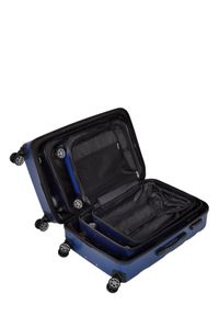 Ochnik - Komplet walizek na kółkach 19'/24'/28'. Kolor: niebieski. Materiał: materiał, poliester, guma, kauczuk #12