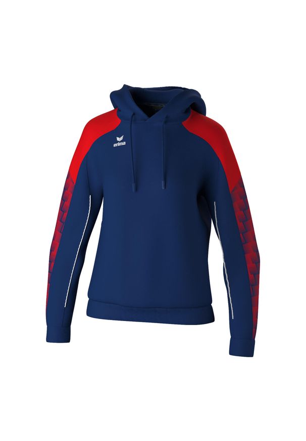 ERIMA - Bluza damska z kapturem Erima Evo Star. Typ kołnierza: kaptur. Kolor: czerwony, niebieski, wielokolorowy. Materiał: materiał, polar. Długość rękawa: raglanowy rękaw. Sezon: zima