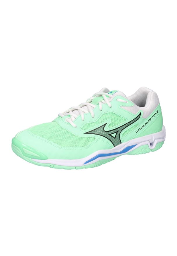 Buty halowe Mizuno Wave Phantom. Kolor: wielokolorowy, czarny, zielony. Model: Mizuno Wave. Sport: piłka ręczna