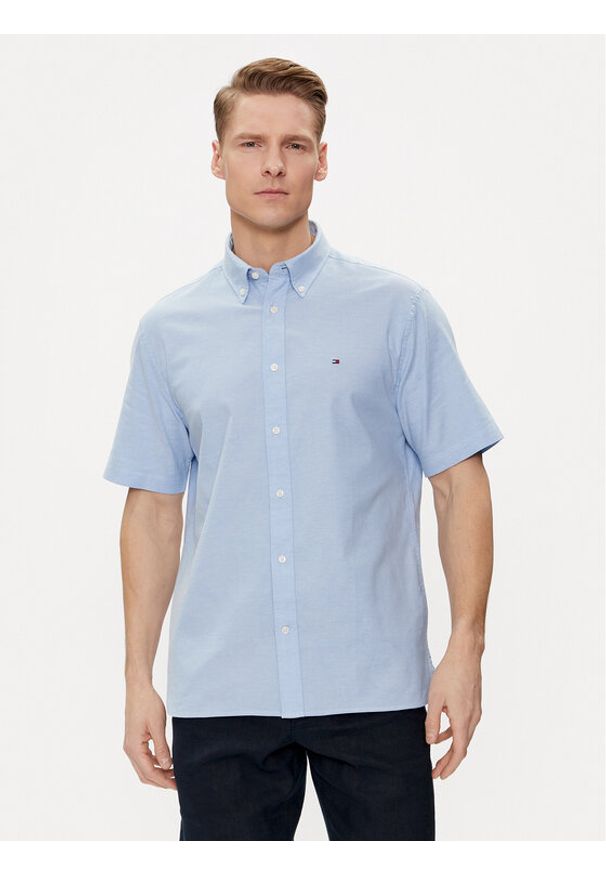 TOMMY HILFIGER - Tommy Hilfiger Koszula 1985 MW0MW33810 Niebieski Slim Fit. Kolor: niebieski. Materiał: bawełna