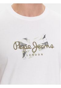 Pepe Jeans T-Shirt Count PM509208 Biały Slim Fit. Kolor: biały. Materiał: bawełna #3