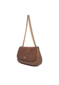 Calvin Klein Torebka Ck Conv Chain Brushed Medium Bag LV04F3407G Beżowy. Kolor: beżowy. Materiał: skórzane #2