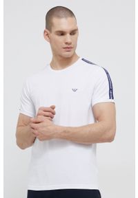 Emporio Armani Underwear T-shirt męski kolor biały z nadrukiem. Okazja: na co dzień. Kolor: biały. Materiał: dzianina. Wzór: nadruk. Styl: casual