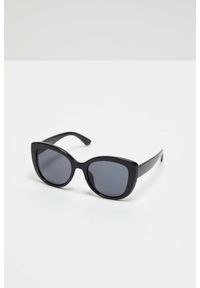 MOODO - Okulary przeciwsłoneczne okrągłe czarne. Kształt: okrągłe. Kolor: czarny. Materiał: akryl #1