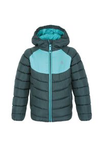 GLOMEX - Kurtka ocieplana dziecięca Loaf Insum ciemnozielona 122-128 — wodoodporna. Kolor: zielony, szary, niebieski, wielokolorowy. Sezon: zima #1