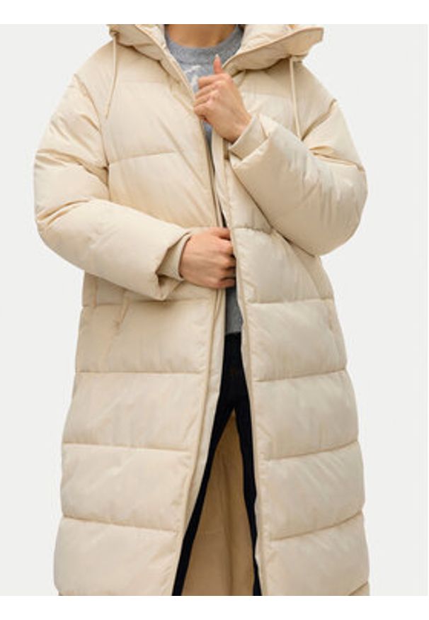 Vero Moda Płaszcz zimowy Elanor 10332382 Beżowy Regular Fit. Kolor: beżowy. Materiał: syntetyk. Sezon: zima