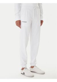 Kappa Spodnie dresowe Festa 331M34W Biały Regular Fit. Kolor: biały. Materiał: bawełna #1