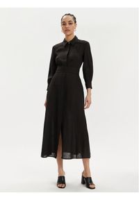 Marella Sukienka letnia Estasi 2413221094 Czarny Regular Fit. Kolor: czarny. Materiał: len. Sezon: lato #1