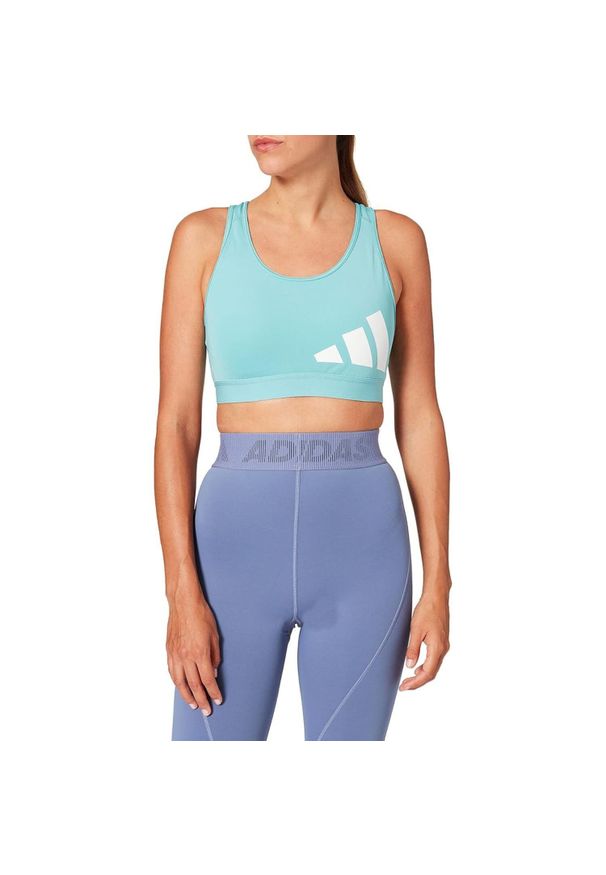 Top sportowy damski Adidas 3Bra Logo. Kolor: niebieski