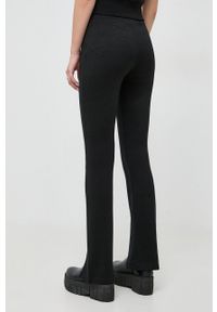 Karl Lagerfeld legginsy damskie kolor czarny melanżowe. Stan: podwyższony. Kolor: czarny. Materiał: materiał, wiskoza. Wzór: melanż #2