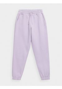 4f - Spodnie dresowe joggery damskie. Kolor: fioletowy. Materiał: dresówka #1