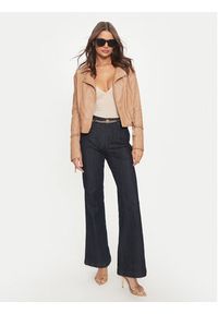 Guess Kurtka z imitacji skóry W4YL21 WE480 Beżowy Regular Fit. Kolor: beżowy. Materiał: skóra #6
