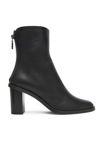 Max Mara Botki Midiboot80 25247960726 Czarny. Kolor: czarny. Materiał: skóra