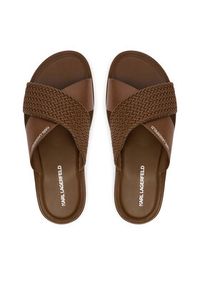 Karl Lagerfeld - KARL LAGERFELD Klapki Kastor IV KL70214C Brązowy. Kolor: brązowy. Materiał: skóra #4