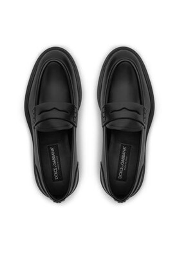 DOLCE & GABBANA - Dolce&Gabbana Lordsy CM0078 A1203 Czarny. Kolor: czarny. Materiał: skóra