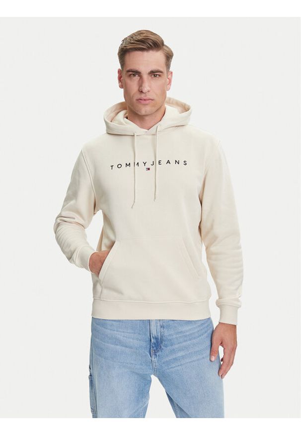 Tommy Jeans Bluza DM0DM20746 Beżowy Regular Fit. Kolor: beżowy. Materiał: bawełna