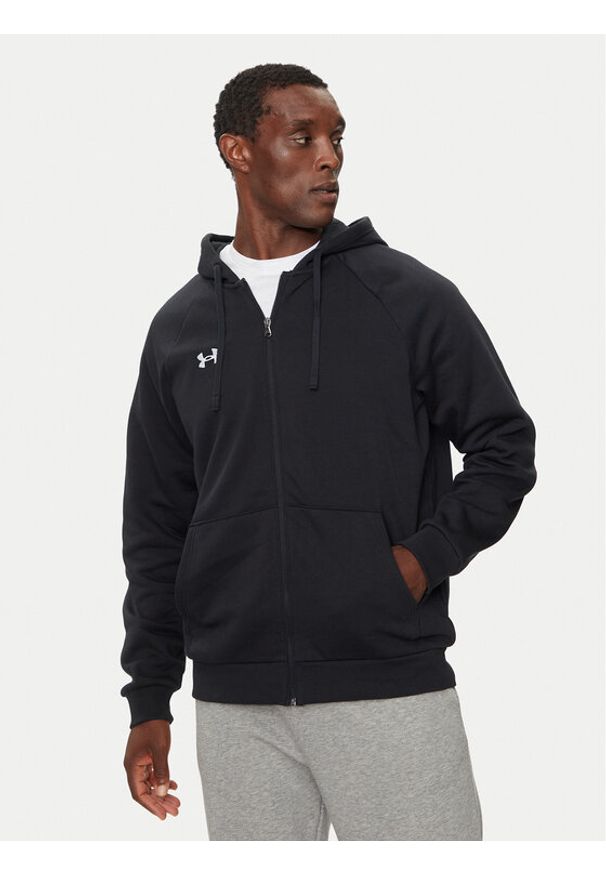 Under Armour Bluza Ua Rival Fleece 1379767 Czarny Loose Fit. Kolor: czarny. Materiał: bawełna