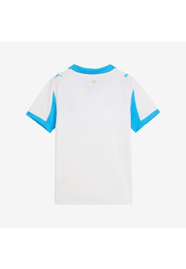 Koszulka piłkarska dla dzieci Puma Olympique de Marseille 24/25 domowa. Materiał: materiał. Sport: piłka nożna