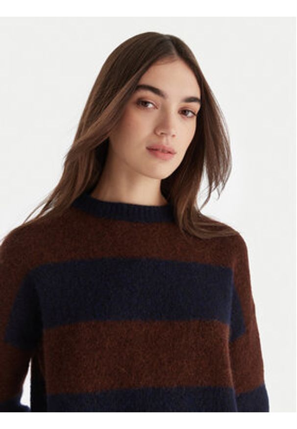 Weekend Max Mara Sweter Tuono 2525366142 Kolorowy Loose Fit. Materiał: wełna. Wzór: kolorowy