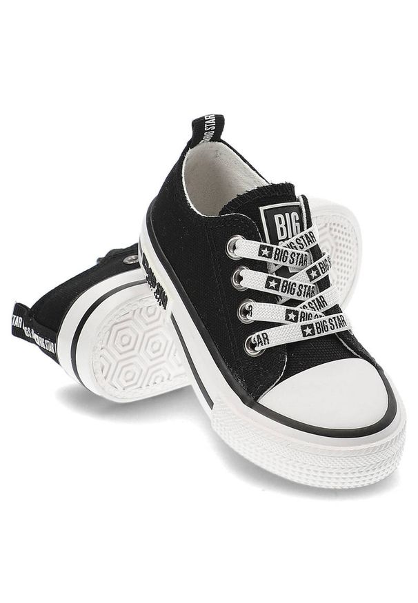 Big-Star - Czarne Trampki Big Star Dziecięce Buty Wsuwane. Zapięcie: bez zapięcia. Kolor: czarny. Materiał: materiał. Szerokość cholewki: normalna