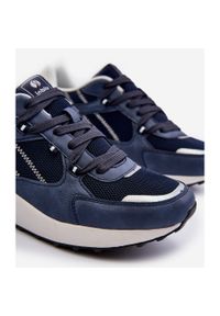 Inblu - Sneakersy Buty Sportowe Męskie INBLU IU000006 Granatowe niebieskie. Okazja: na co dzień. Kolor: niebieski. Materiał: materiał, skóra #5