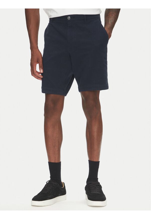 BOSS Szorty materiałowe H-Slice 50543951 Granatowy Slim Fit. Kolor: niebieski. Materiał: bawełna