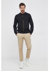 Armani Exchange Bluza bawełniana męska kolor czarny z nadrukiem. Okazja: na co dzień. Kolor: czarny. Materiał: bawełna. Wzór: nadruk. Styl: casual