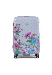 ELLE Walizka średnia Flower Print EL38HA.60.01 Szary. Kolor: szary. Wzór: nadruk #3