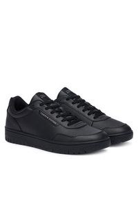 TOMMY HILFIGER - Tommy Hilfiger Sneakersy Th Basket Core Leather FM0FM05927 Czarny. Kolor: czarny. Materiał: skóra #2