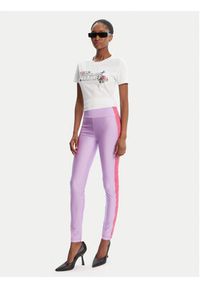 Versace Jeans Couture Legginsy 79HAC114 N0008 Fioletowy Slim Fit. Kolor: fioletowy. Materiał: syntetyk #5