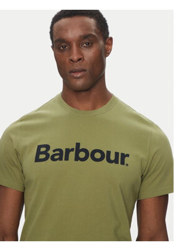 Barbour T-Shirt Logo MTS0531OL39 Zielony Tailored Fit. Kolor: zielony. Materiał: bawełna