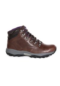 Regatta - Damskie buty trekkingowe Bainsford brązowe. Kolor: brązowy. Materiał: poliester, skóra