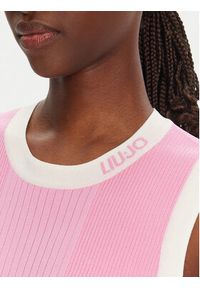 Liu Jo Sport Sweter TA5092 MS022 Różowy Regular Fit. Kolor: różowy. Materiał: syntetyk. Styl: sportowy