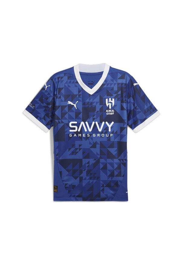 Puma - Męska koszulka domowa Al Hilal Saudi F.C. 24/25 PUMA Blue Intense White. Kolor: niebieski, wielokolorowy, biały. Wzór: aplikacja. Sport: piłka nożna