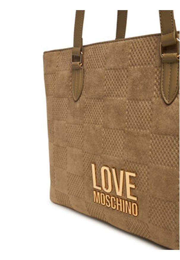 Love Moschino - LOVE MOSCHINO Torebka JC4123PP0NKB110A Beżowy. Kolor: beżowy. Materiał: skórzane